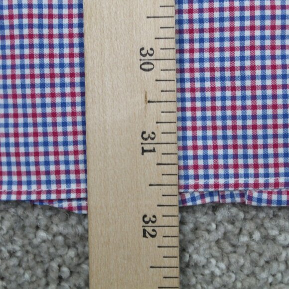 J. Crew Shirt Mens XL,  17-17 1/2 Red/Blue Checkered 2 Ply 100% Cotton L/S - Picture 11 of 12